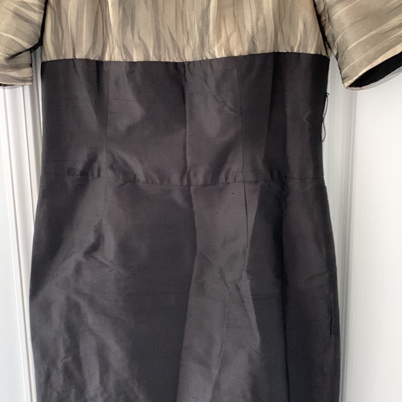 SHANI Satin mesh cocktail dress‎ color block two tones size 10 silk 100% - Picture 5 of 15